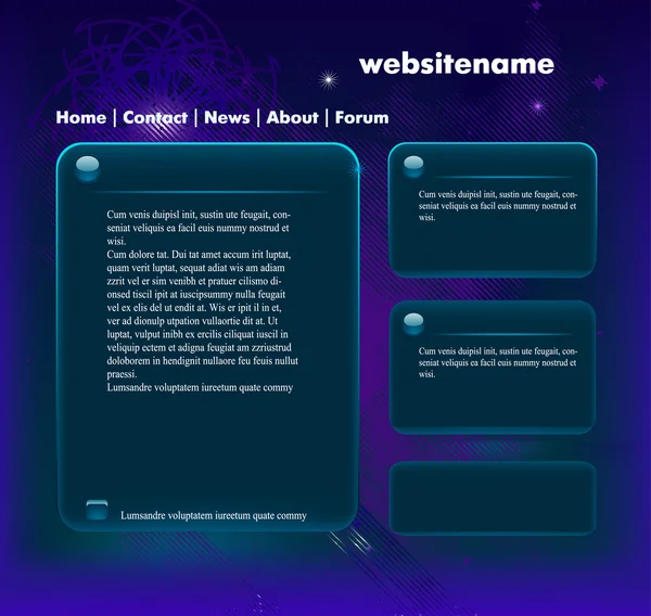 Szablon projektu witryny sieci web wektor — Wektor stockowy