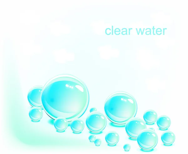 Klart vatten bubblor — Stock vektor