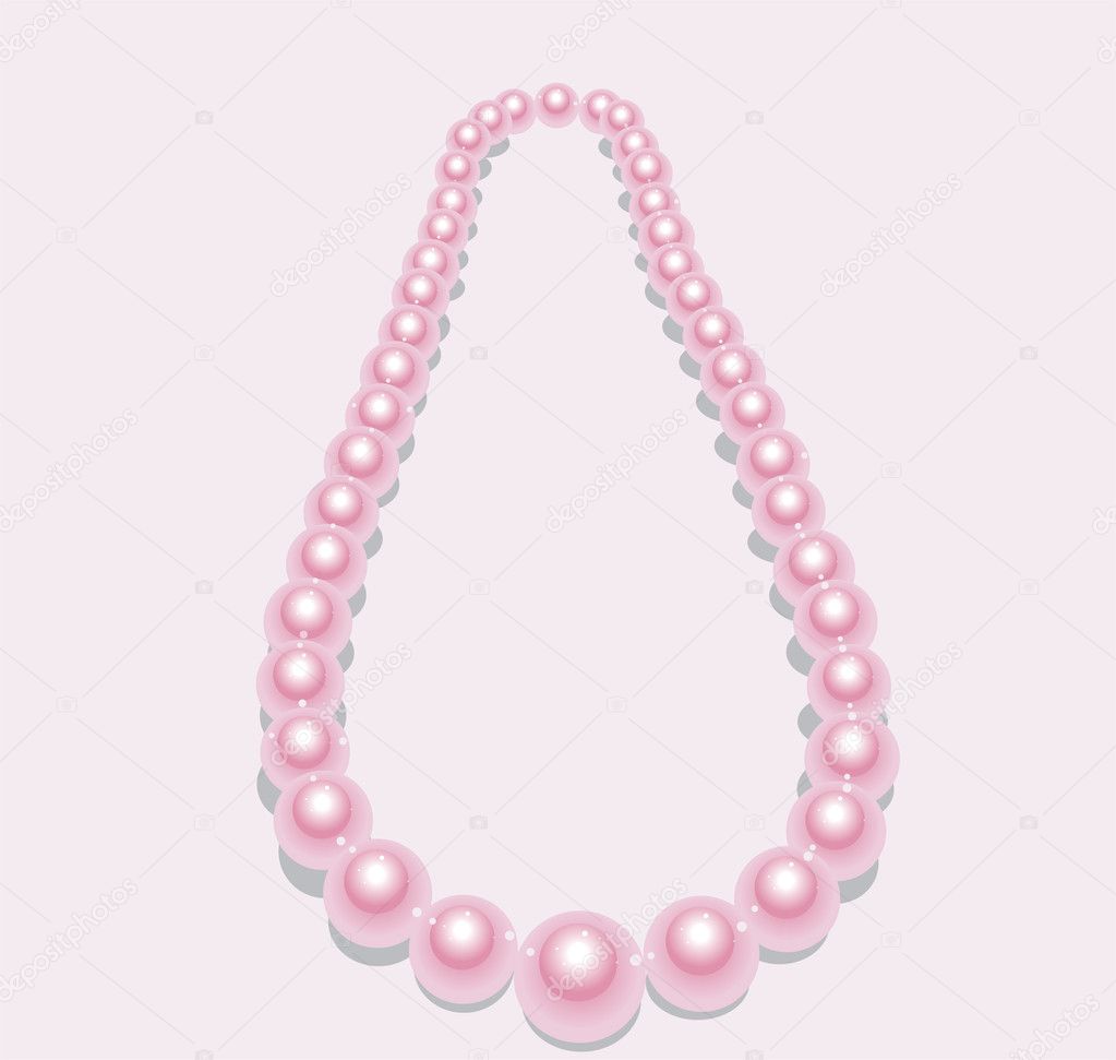 Thread of pink pearls