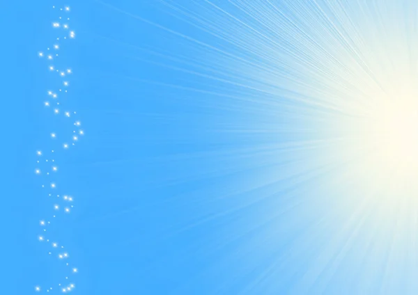 Сонце на блакитному небі — стокове фото