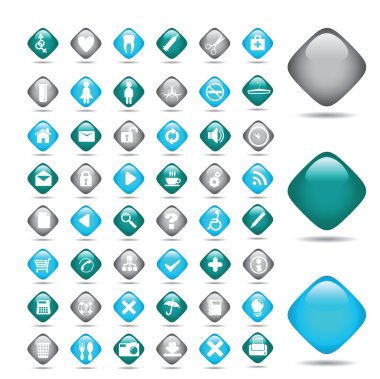 Vector beautiful icon set clipart