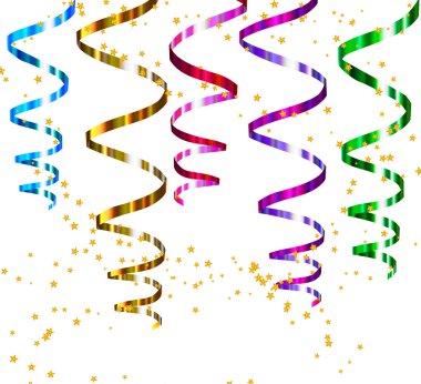 Party streamers. Vector clipart