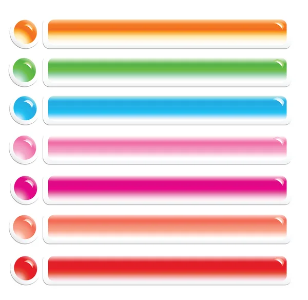 Διανυσματικά γυαλιστερό πολύχρωμα κουμπιά — Διανυσματικό Αρχείο