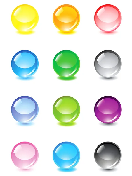 Färgglada knappar, vektor illustration — Stock vektor