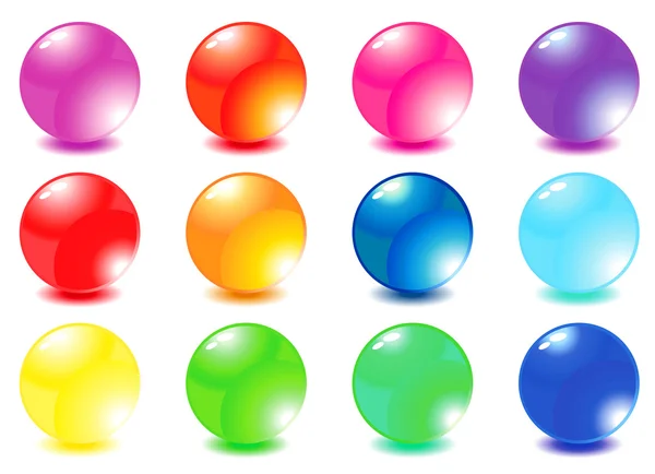 Set boutons colorés — Image vectorielle