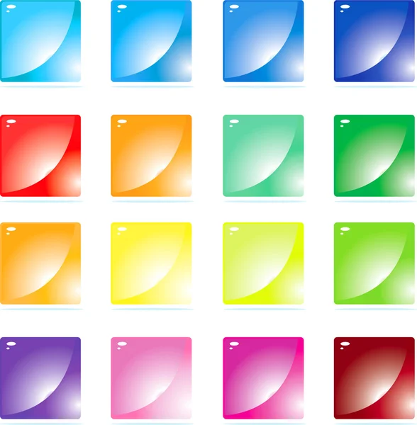 Nastavit barevná tlačítka — Stockový vektor