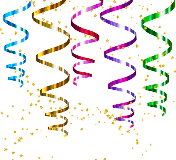 Party streamers. Vector — Stock Vector