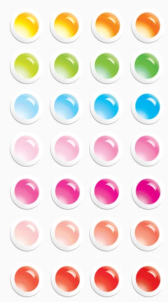 Векторні глянцеві барвисті кнопки — стоковий вектор