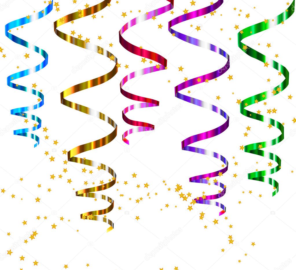 Party streamers. Vector