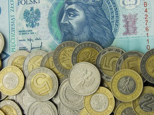 Польские деньги — стоковое фото