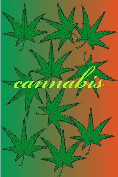 Cannabis — Vettoriale Stock