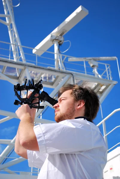 Navegador e sextante — Fotografia de Stock