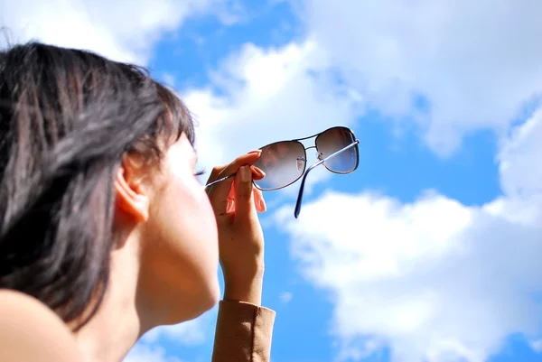 stock image Girl and glasses