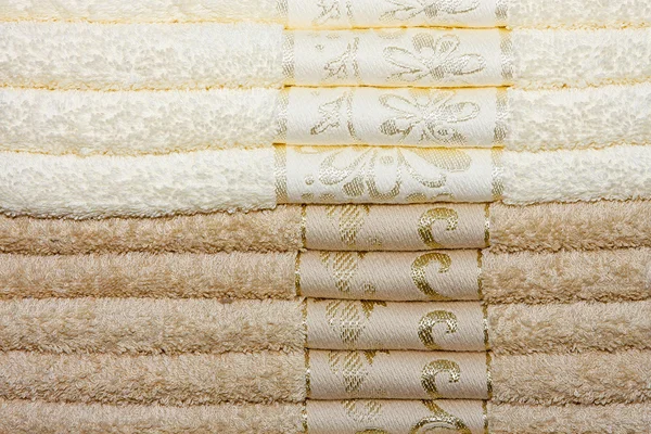 Ręczniki beżowy — Zdjęcie stockowe