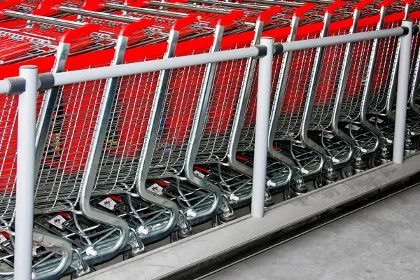 Shopping carts angle — Stock Photo, Image