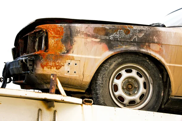 車の火災 — ストック写真