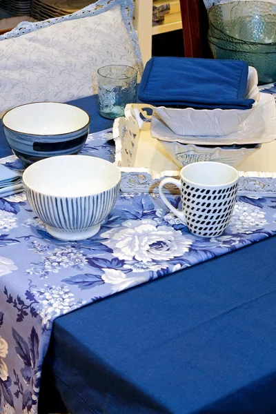 Blue tableware — Stock Photo, Image