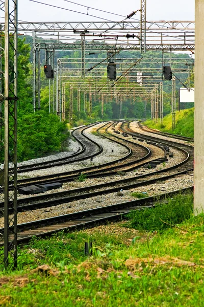 Curved railway — Stock Photo, Image