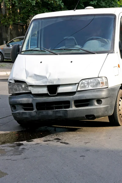 Unfall mit Kleintransporter — Stockfoto