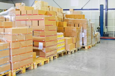Warehouse packages clipart