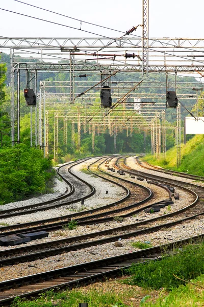 stock image Curved railroad
