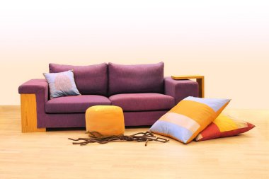 Purple sofa clipart
