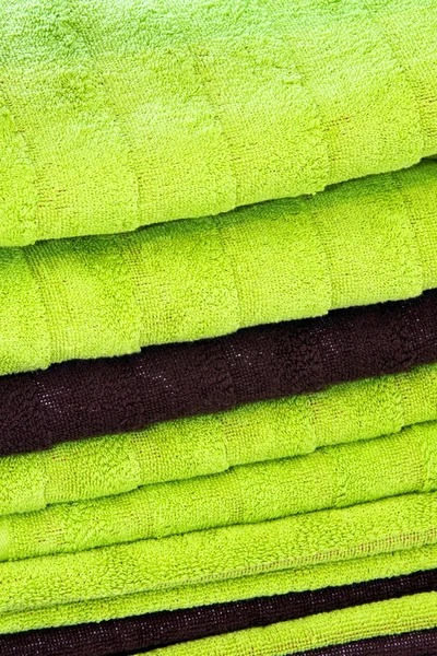 Gröna handdukar — Stockfoto