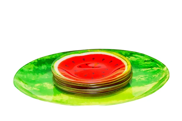 Watermeloen platen — Stockfoto