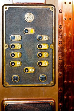 eski Asansör düğmelerinin