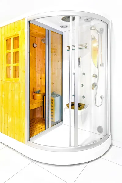 桑拿和淋浴间 — 图库照片