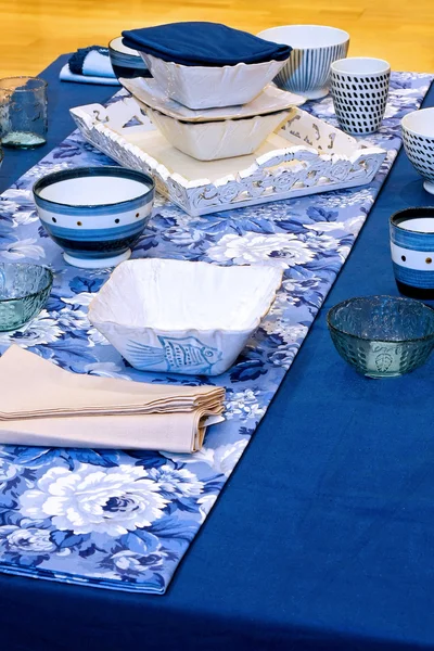 Blue tabletop — Stock Photo, Image