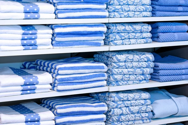 Blauwe handdoeken — Stockfoto