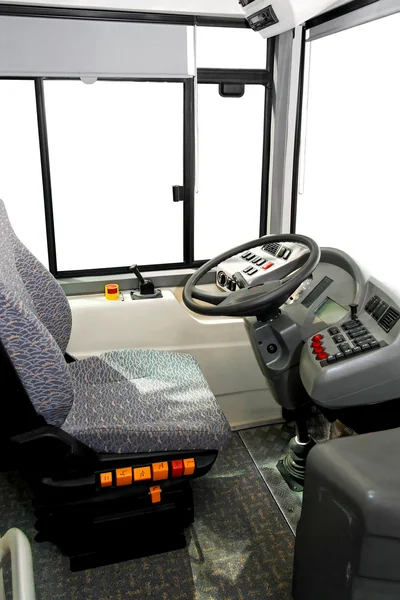 De stoel van de bestuurder van de bus — Stockfoto