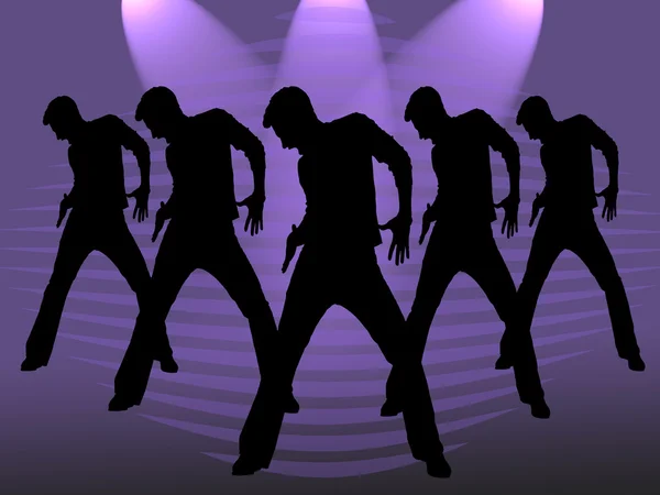 Öt táncoló férfiak — Stock Fotó