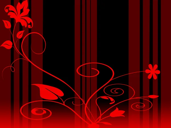 红色花卉装饰 — 图库照片