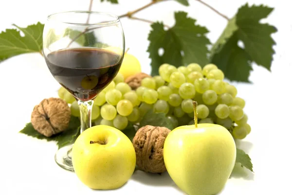 Wine and fruits — Stock Photo, Image