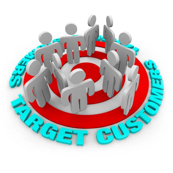 Clienti target - Obiettivo rosso — Foto Stock