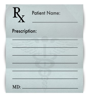 Blank Prescription Form clipart