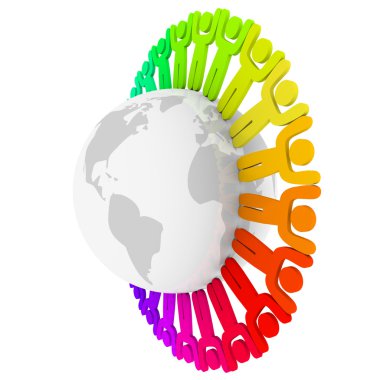 Colorful Diverse Around Earth clipart