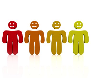 Range of Emotions - Mad to Happy clipart