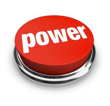 Power - Red Button clipart