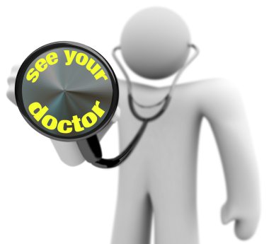 See Your Doctor - Stethoscope clipart