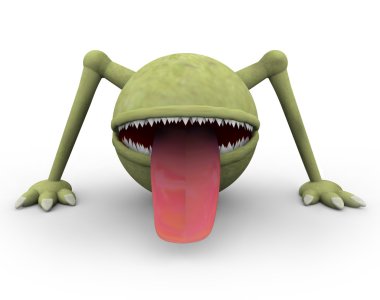 Monster Symbolizing Dangerous Addictions clipart