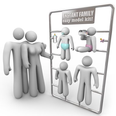 Instant Family Model Kit clipart