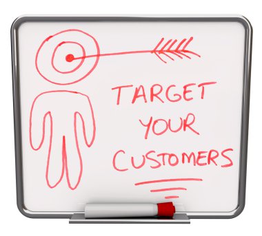 Target Your Customers - Dry Erase Board clipart