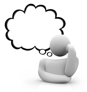 Thought Bubble - Thinking Person clipart