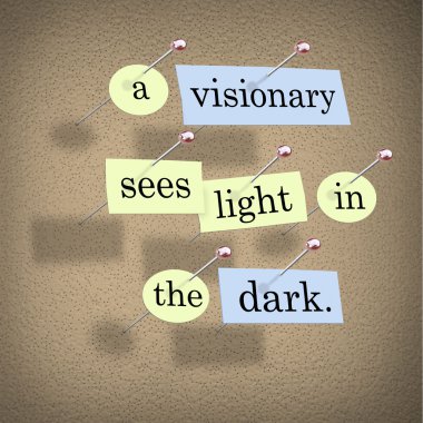 A Visionary Sees Light in the Dark clipart