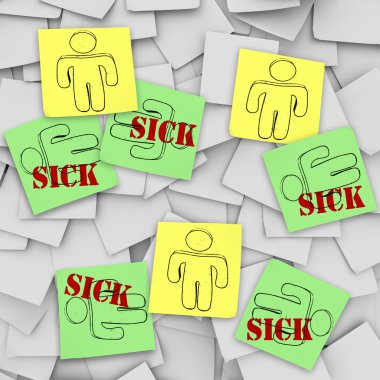 Sickness Spreading in Group - Sticky Notes clipart