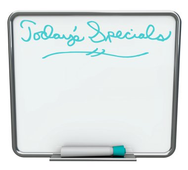 Today's Special - Blank White Dry Erase Board clipart