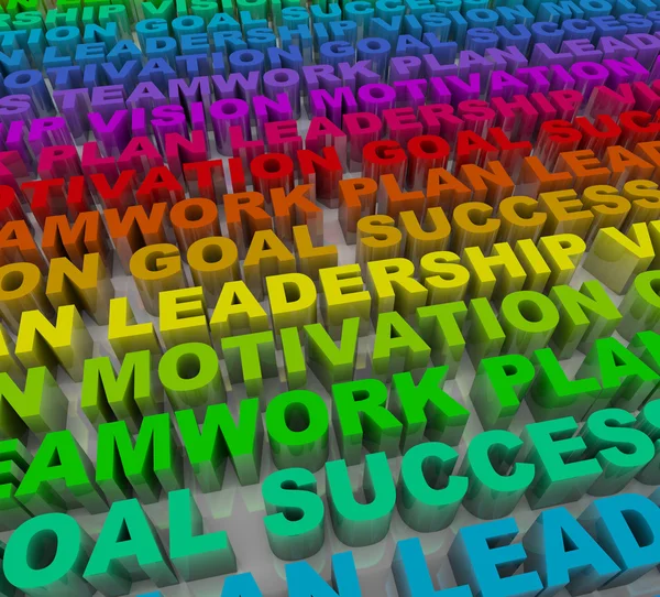 Principy úspěchu - barevné slova — Stock fotografie